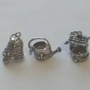 3 Sterling Silver charms lot